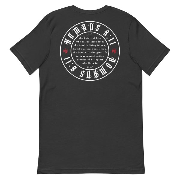 Romans 8:11 - Fitted Tee - Image 3